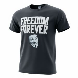 Freedom Forever V For Vendetta DC Comics Graphic T Shirt -XL